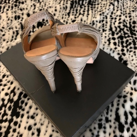 L.A.M.B. Ethel sling back peep toe shoe - Picture 4 of 6